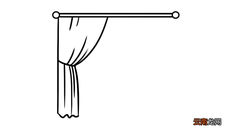 窗帘简笔画