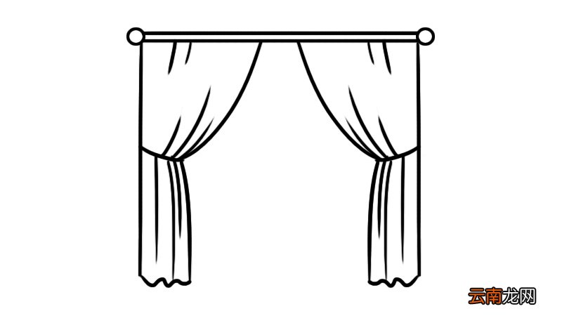 窗帘简笔画