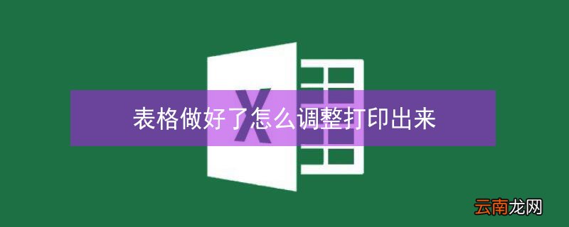 表格做好了怎么调整打印出来