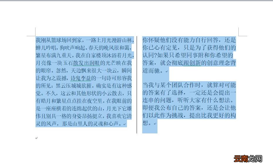 分隔线两栏怎么设置