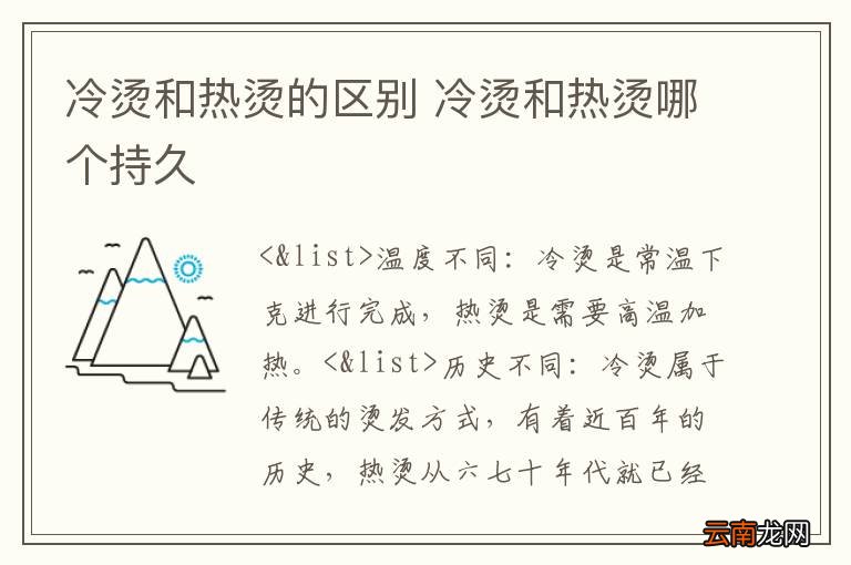 冷烫和热烫的区别 冷烫和热烫哪个持久