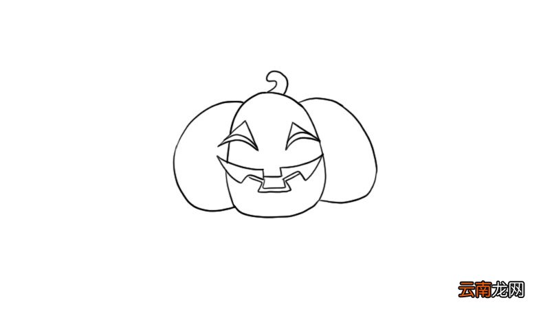 恐怖南瓜灯简笔画