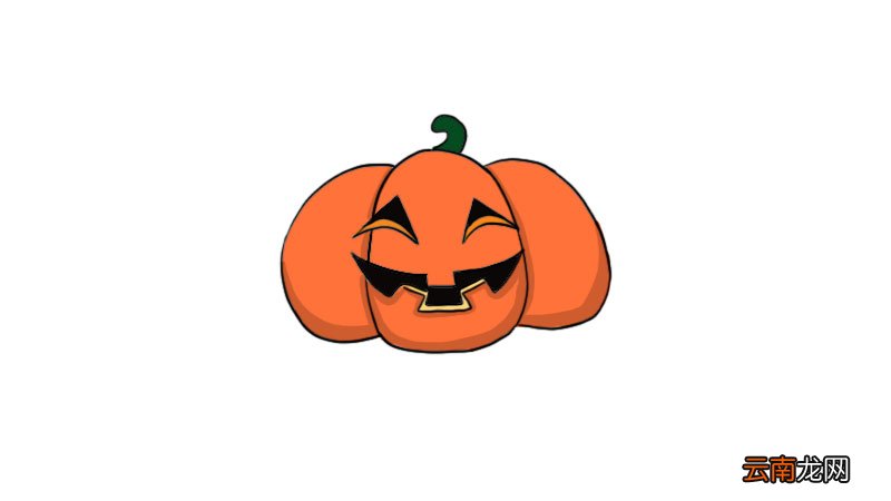 恐怖南瓜灯简笔画
