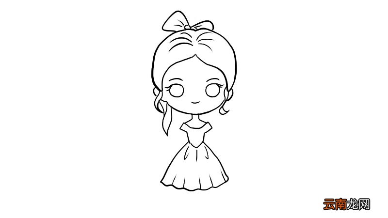 卡通人物简笔画美少女画法 卡通人物简笔画美少女
