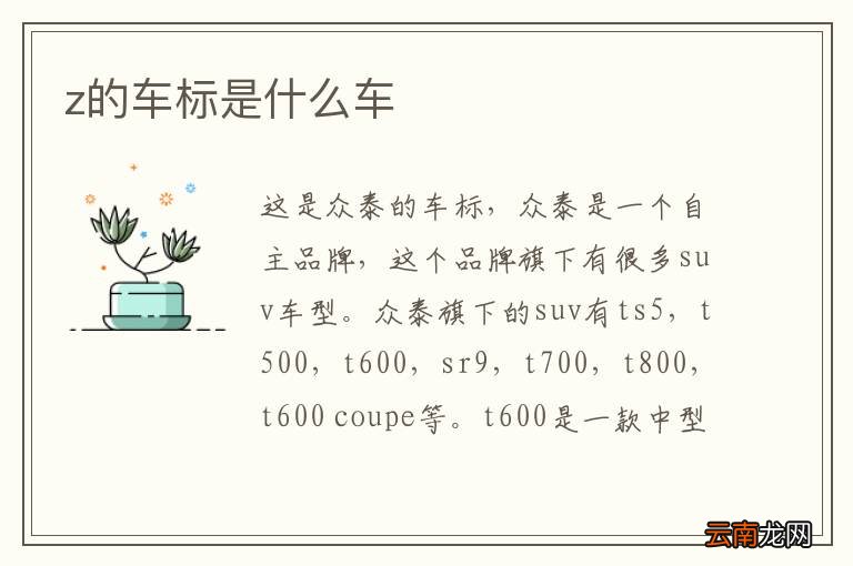 z的车标是什么车