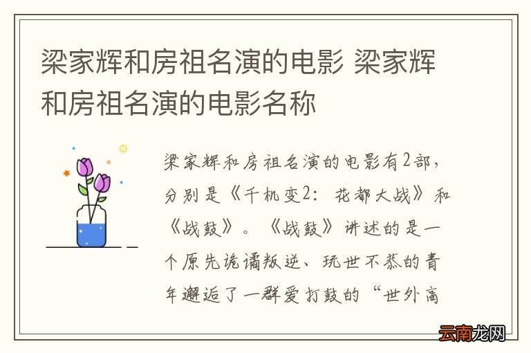 梁家辉和房祖名演的电影 梁家辉和房祖名演的电影名称