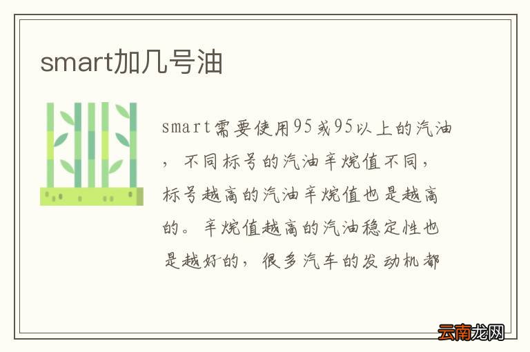 smart加几号油
