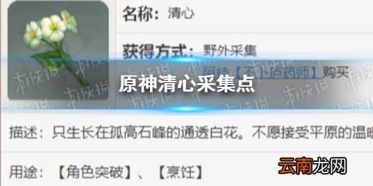 原神清心采集点 原神清心哪里多