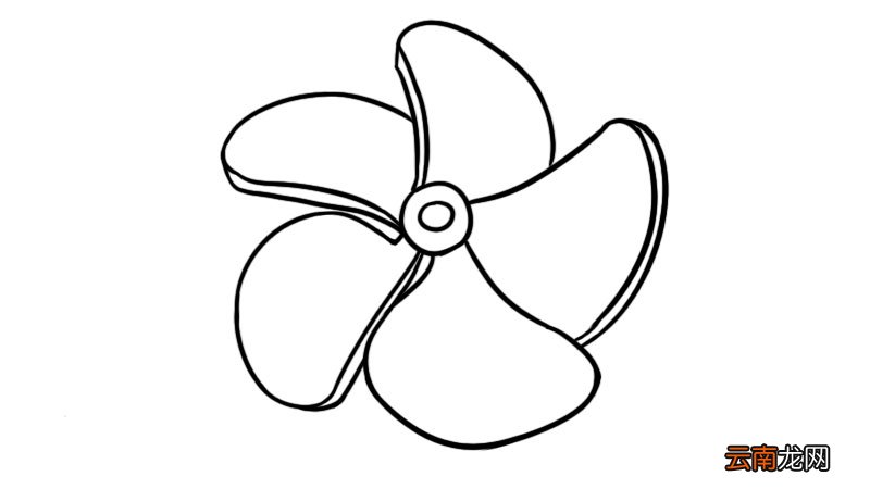 船螺旋旋桨简笔画 船螺旋旋桨的画法