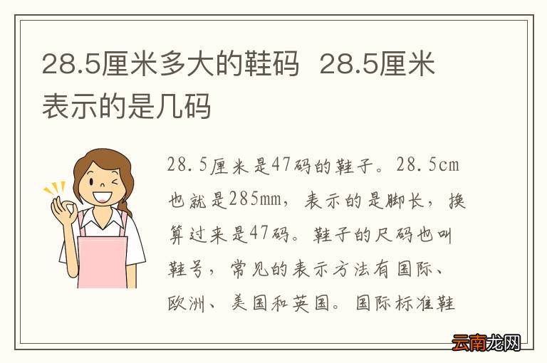 28.5厘米多大的鞋码28.5厘米表示的是几码