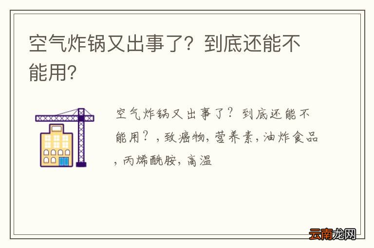 空气炸锅又出事了？到底还能不能用？