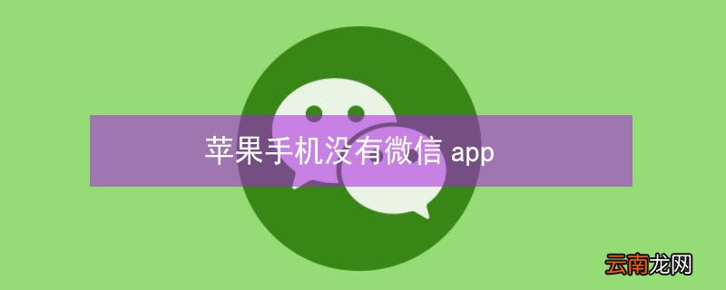 iPhone手机没有微信app