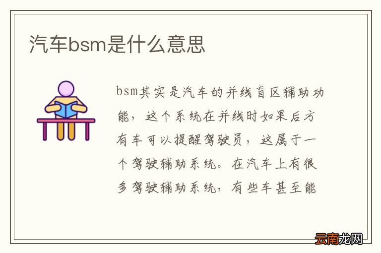 汽车bsm是什么意思
