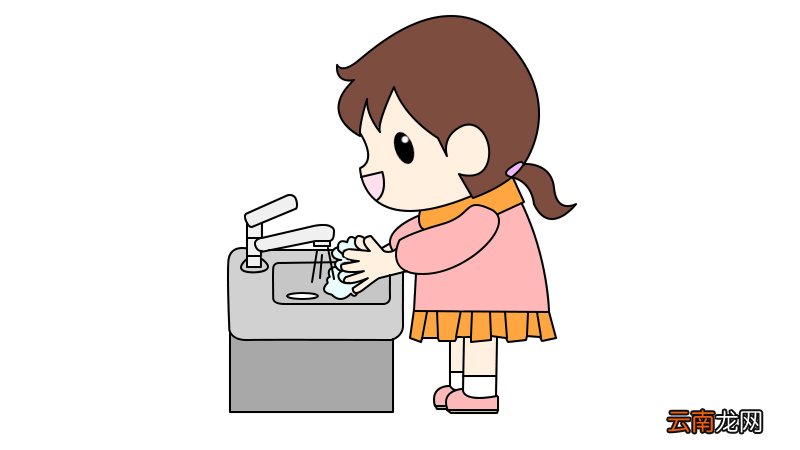 抗击疫情 勤洗手简笔画