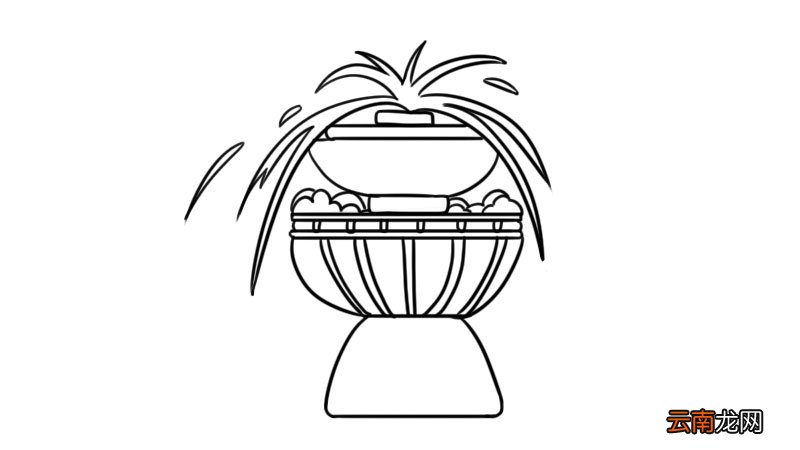 喷泉简笔画