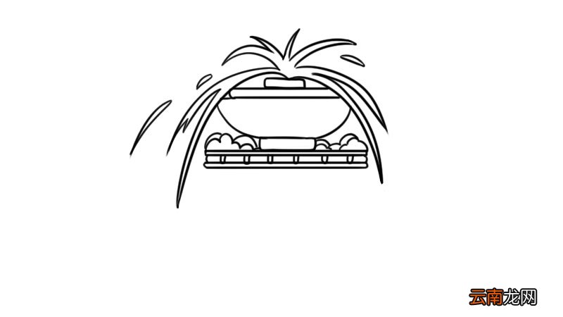 喷泉简笔画