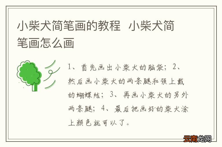 小柴犬简笔画的教程小柴犬简笔画怎么画