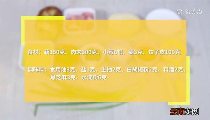 藕丁猪肉煎饺 藕丁猪肉煎饺如何做