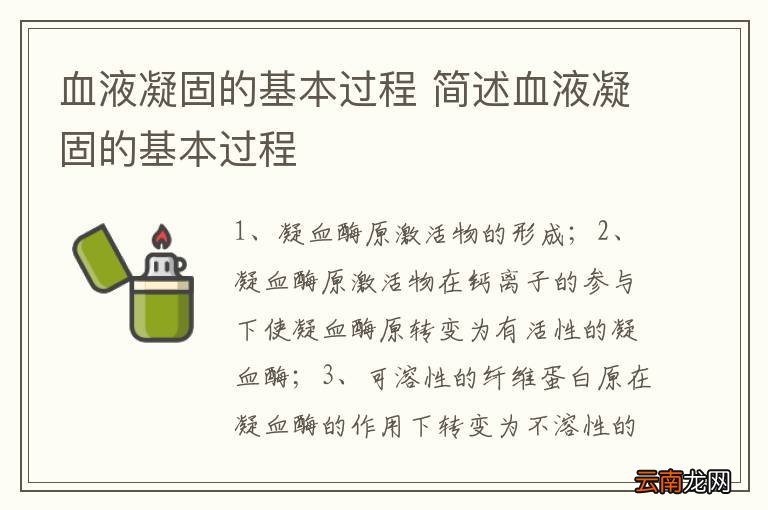 血液凝固的基本过程 简述血液凝固的基本过程