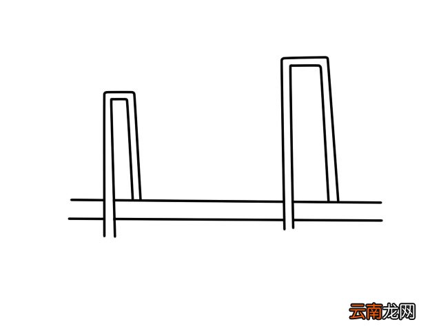 斜拉桥简笔画