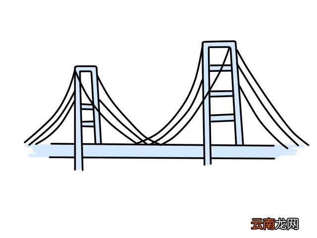 斜拉桥简笔画