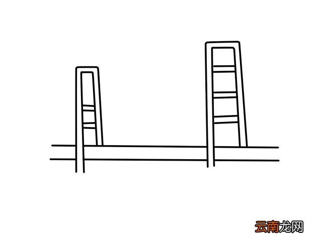 斜拉桥简笔画