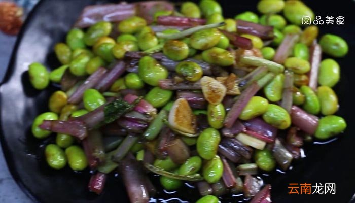萝卜缨炒毛豆的做法 萝卜缨炒毛豆