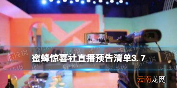 蜜蜂惊喜社直播预告清单3.7 蜜蜂惊喜社直播预告3.7