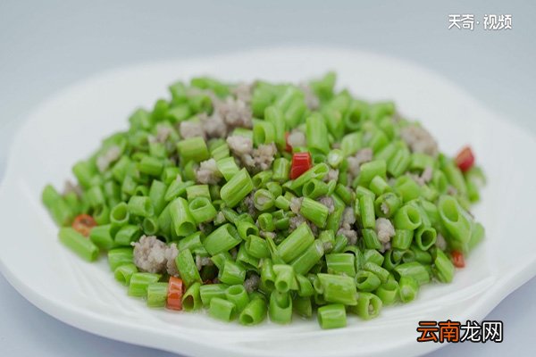 空心菜梗炒肉末的做法