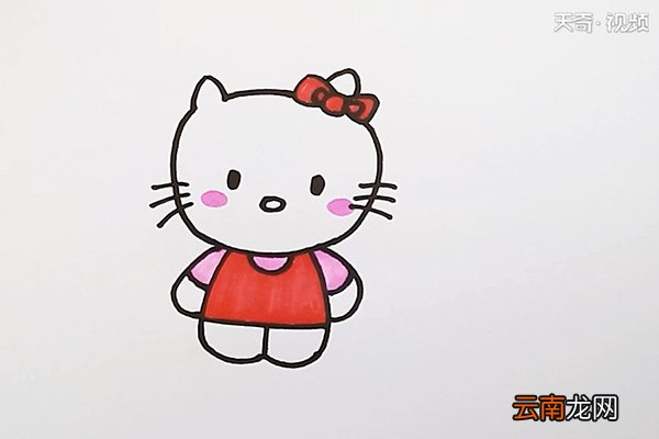 哈喽kitty简笔画