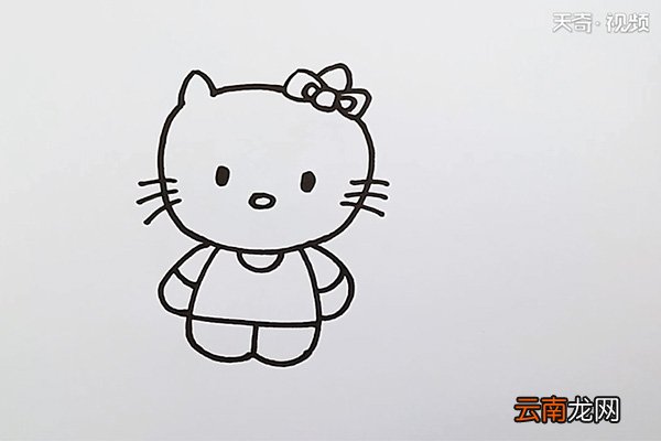 哈喽kitty简笔画