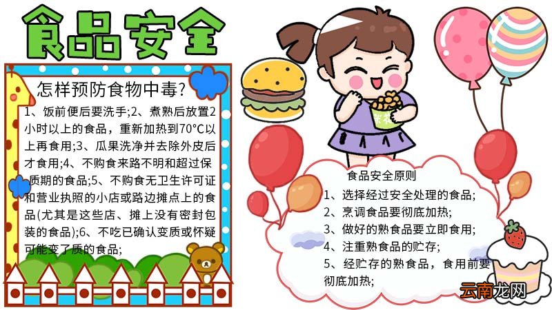 食品安全手抄报内容,食品安全手抄报内容画法
