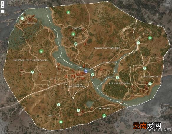 《巫师3：狂猎》所有魔力之所、昆特牌玩家和销售卡牌的旅行者的位置图一览