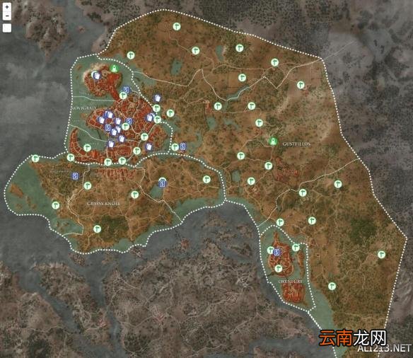 《巫师3：狂猎》所有魔力之所、昆特牌玩家和销售卡牌的旅行者的位置图一览