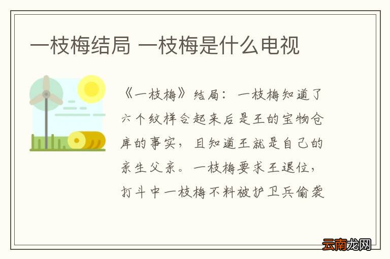 一枝梅结局 一枝梅是什么电视