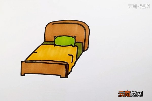 床简笔画