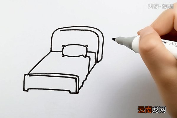 床简笔画
