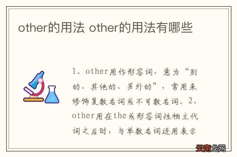 other的用法 other的用法有哪些