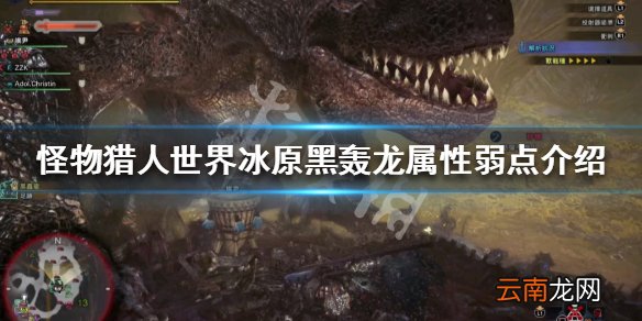 怪物猎人世界冰原黑轰龙弱什么属性 黑轰龙属性弱点介绍 _网