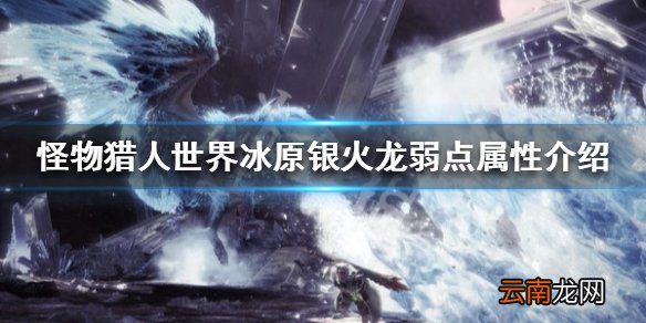 怪物猎人世界冰原银火龙弱点属性介绍 银火龙弱什么