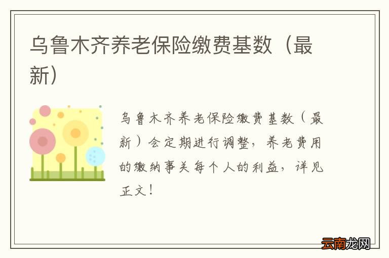 最新 乌鲁木齐养老保险缴费基数