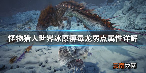 怪物猎人世界冰原痹毒龙弱什么属性 痹毒龙弱点属性详解_网