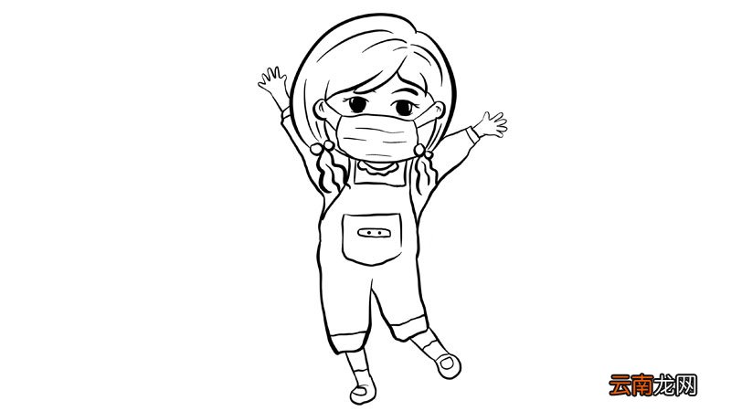 小女孩戴口罩简笔画怎么画小女孩戴口罩简笔画教程