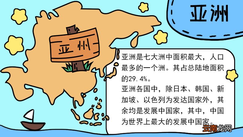 亚洲手抄报简单又漂亮内容 亚洲手抄报简单又漂亮内容画法