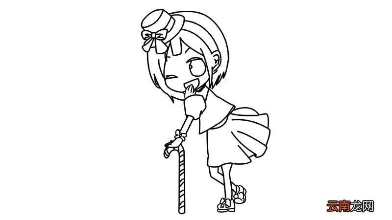 q版小女孩简笔画