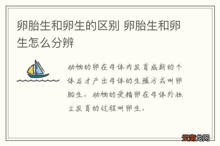 卵胎生和卵生的区别 卵胎生和卵生怎么分辨