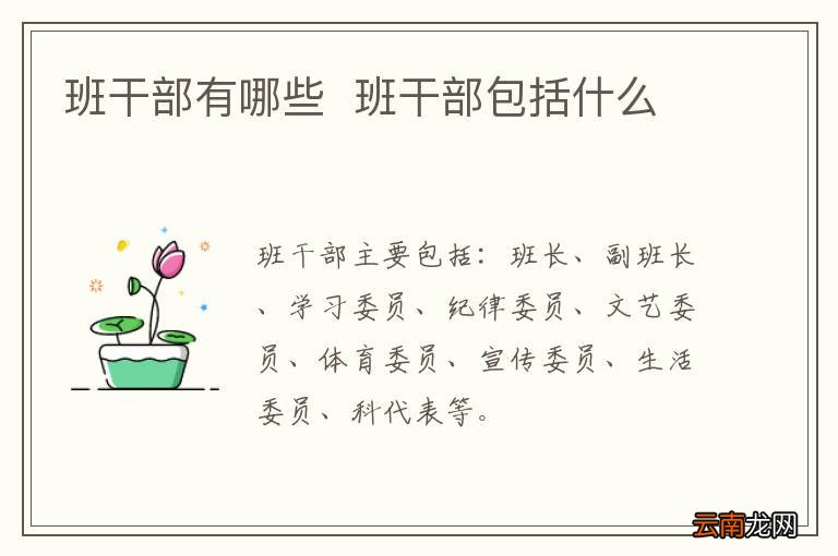 班干部有哪些班干部包括什么