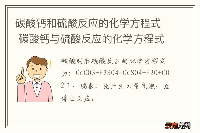 碳酸钙和硫酸反应的化学方程式 碳酸钙与硫酸反应的化学方程式是什么