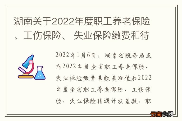 湖南关于2022年度职工养老保险、工伤保险、 失业保险缴费和待遇计发等有关问题的通告