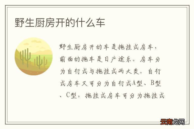 野生厨房开的什么车